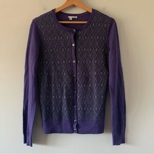 Halogen Wool Blend Preppy Academia Clueless Cher Horowitz Cardigan Sweater Sz M